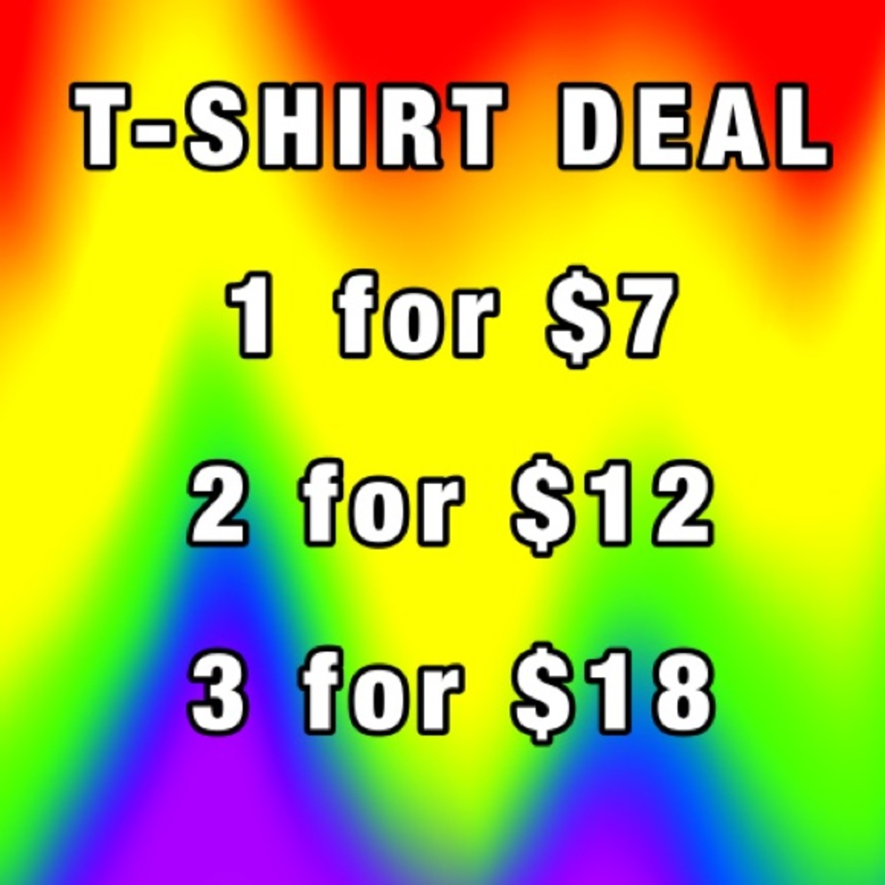 SHIRTS LISTED FOR 7 ARE APART OF THIS DEAL